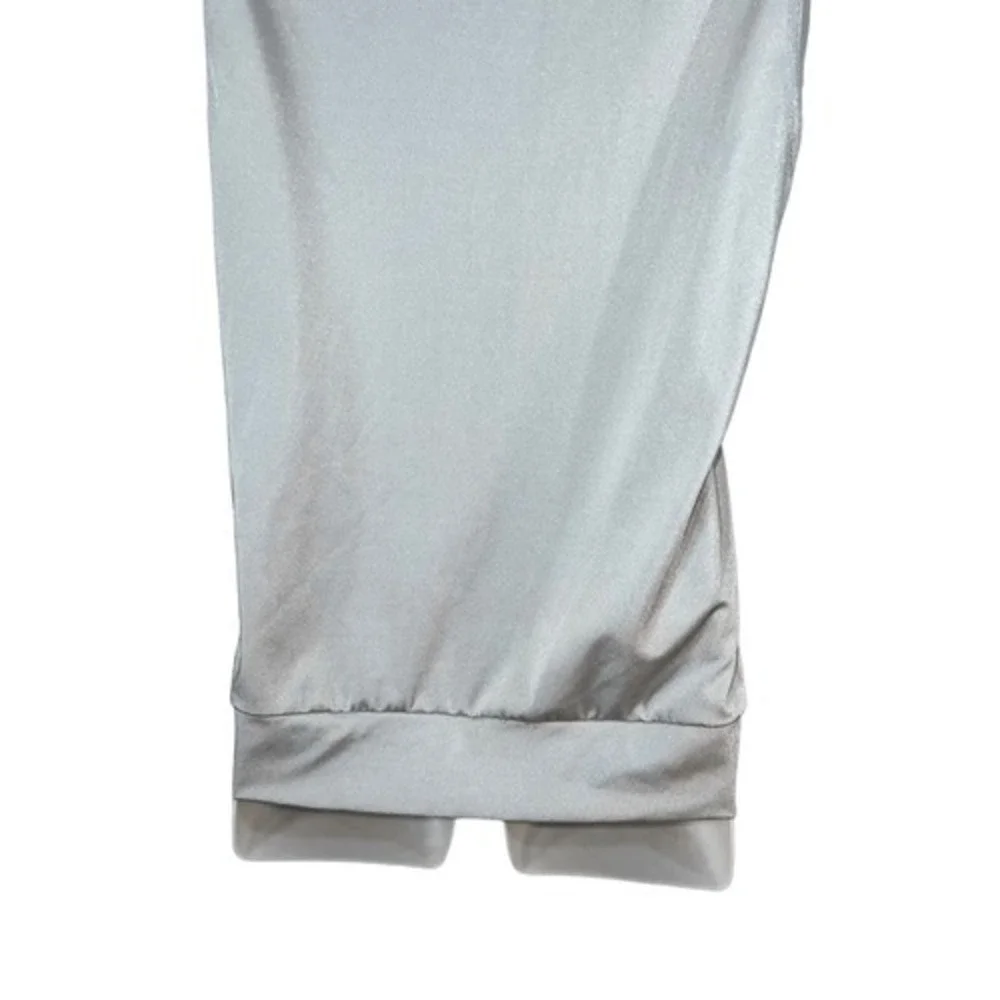 Kelle Metallic Silver Dance Costume Vest Youth L Stage Recital Zip Performance